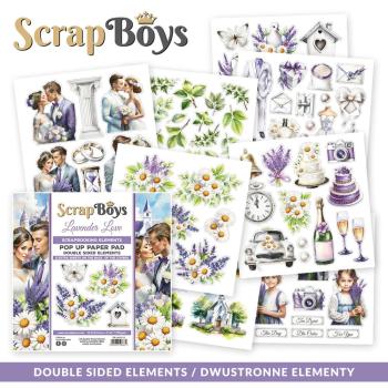 ScrapBoys Lavender Love 6x6 Inch Pop Up Paper Pad