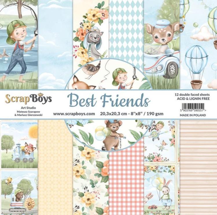 ScrapBoys 8x8 Paper Pack Best Friends