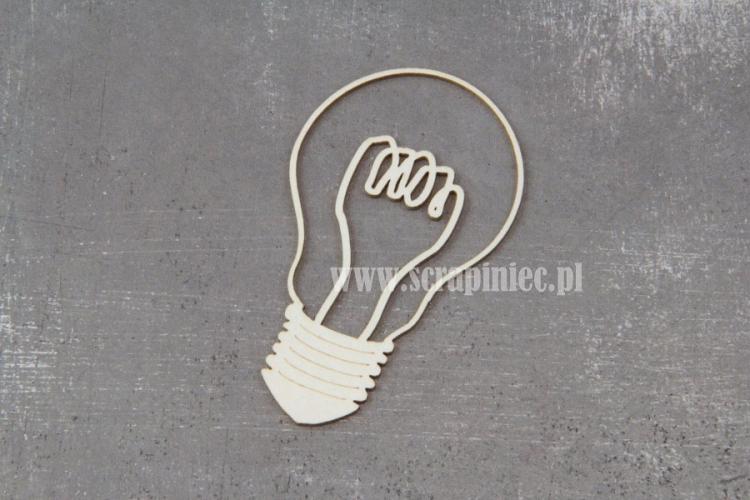 Scrapiniec Chipboard Light Bulb #2476