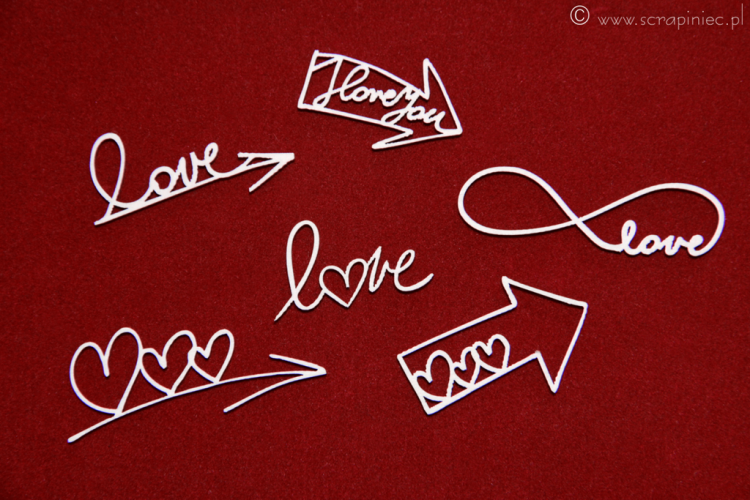 Scrapiniec Chipboard Love Arrows #3373