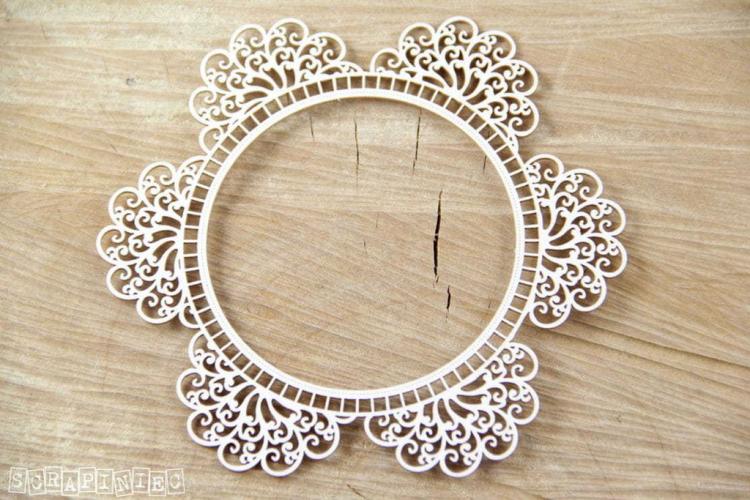 Scrapiniec Chipboard Round Doily #3554