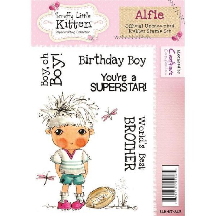 Scruffy Little Kitten A6 Unmounted Rubber Stamp Alfie