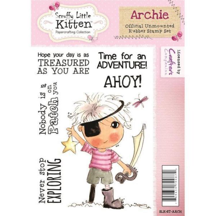 Scruffy Little Kitten A6 Unmounted Rubber Stamp Archie