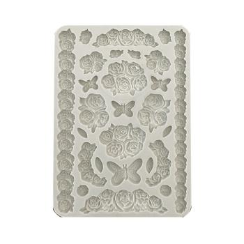 Stamperia Shabby Rose A5 Silicone Mould Roses KACMA529