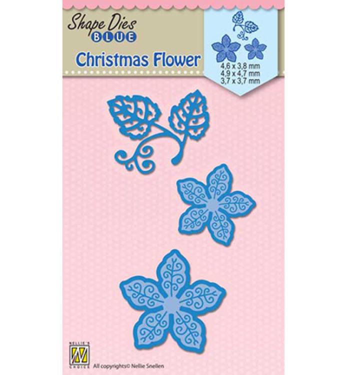 Shape Dies Blue Christmas Flower #SDB060