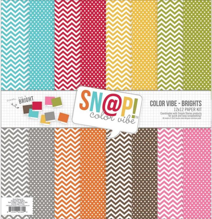 Simple Stories Sn@p Color Vibe 12x12 Bright Paper Pad