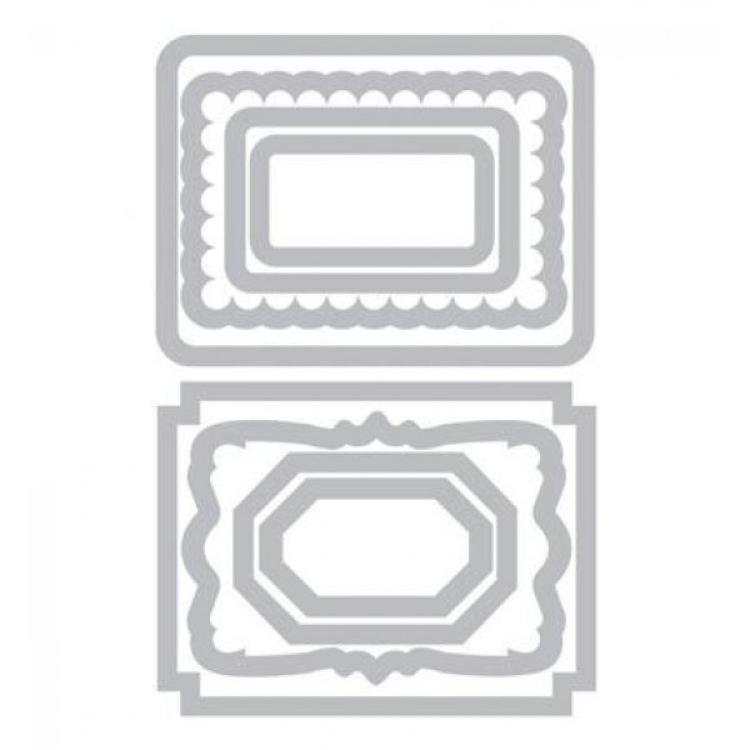 Sizzix Framelits Die Set 6PK Labels French General #660301