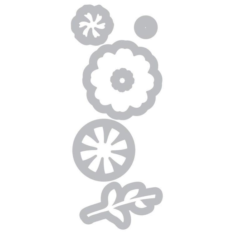Sizzix Thinlits 6PK Dies Flower Layers & Stem