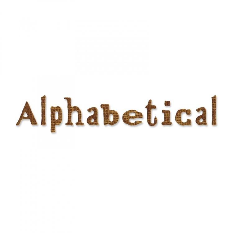 Sizzlits Decorative Strip Alphabetical #657482