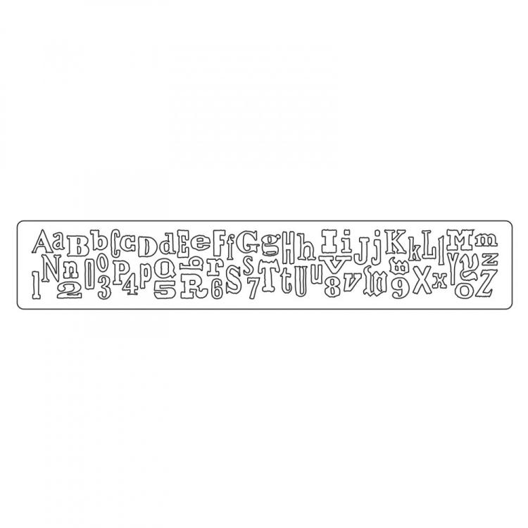 Sizzlits Decorative Strip Alphabetical #657482