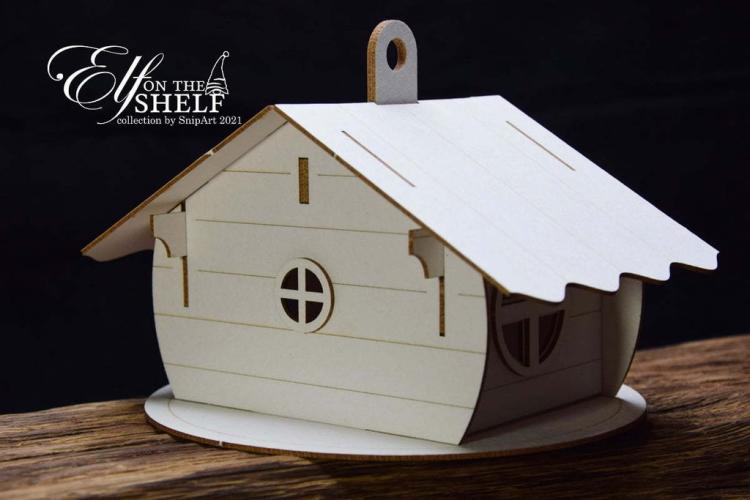 SnipArt Chipboard Elf on the Shelf 3D House #55030