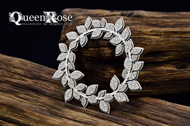 SnipArt Chipboard Queen Rose Layered Wreath #24919