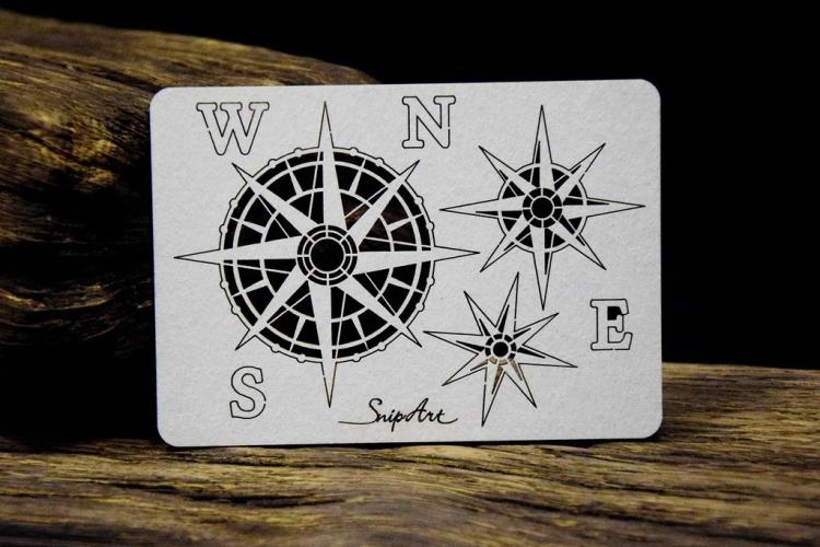 SnipArt Chipboard Up In The Air Wind Rose Set #24573