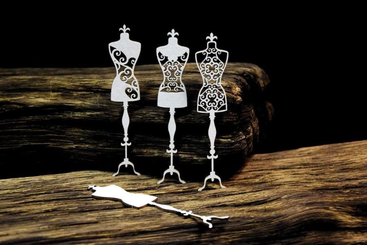 SnipArt Chipboard Vintage Boutique Mannequins #24634