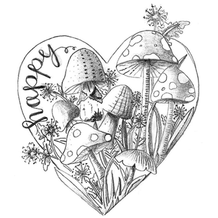 Spellbinders 3D Cling Stamp  Happy Heart