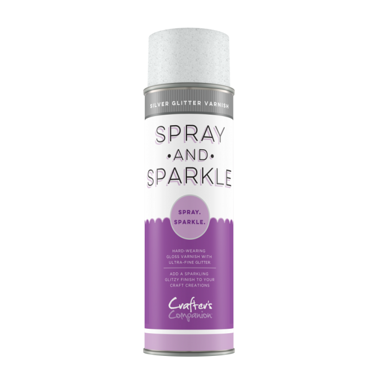 Spray and Sparkle Silver Glitter Varnish by Crafter's Companion