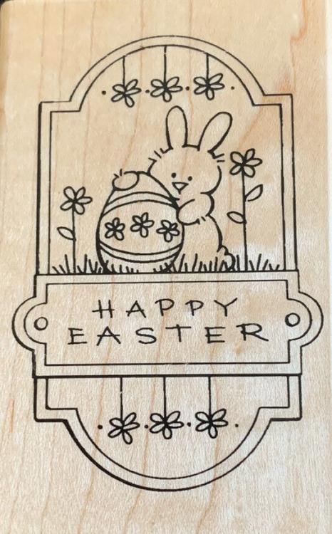 Stampendous Wood Stamp Easter Plaque