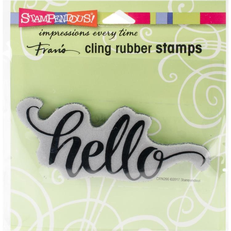 Stampendous Cling Stamp Big Brush Hello #CRN266