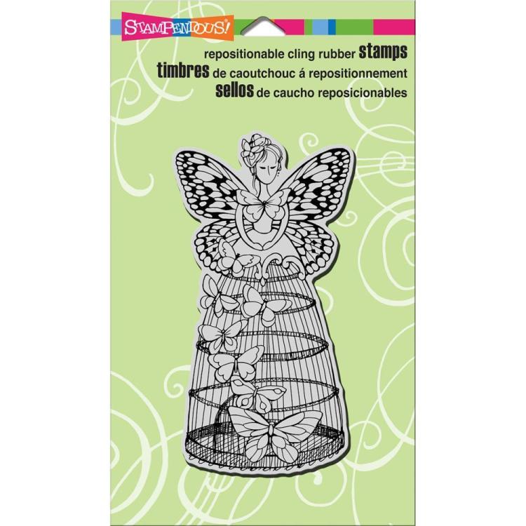 Stampendous Cling Stamp Butterfly Aviary