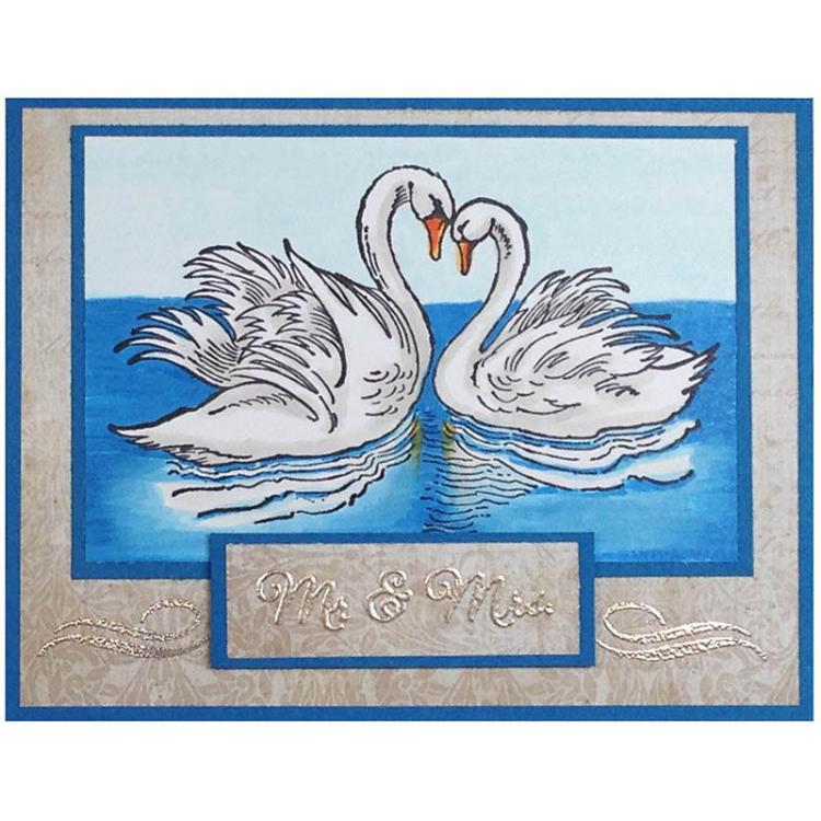 Stampendous Cling Stamp Swan Pair