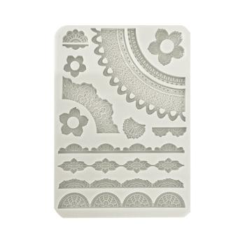 Stamperia Secret Diary A5 Silicone Mould Lace Borders KACMA516