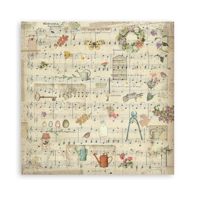 Stamperia Garden Fabric Sheets SBPLT27