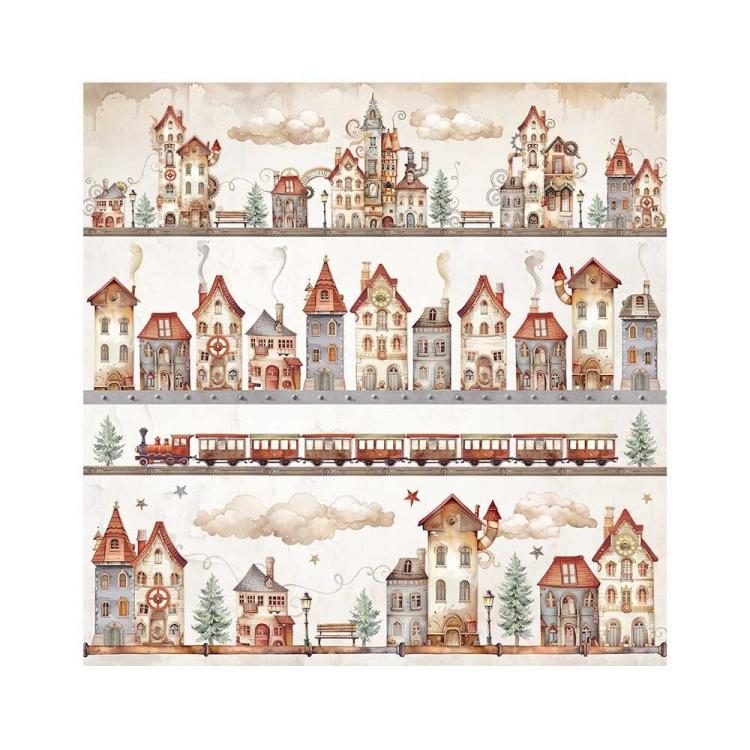 Stamperia Gear up for Christmas Fabric Sheets SBPLT32