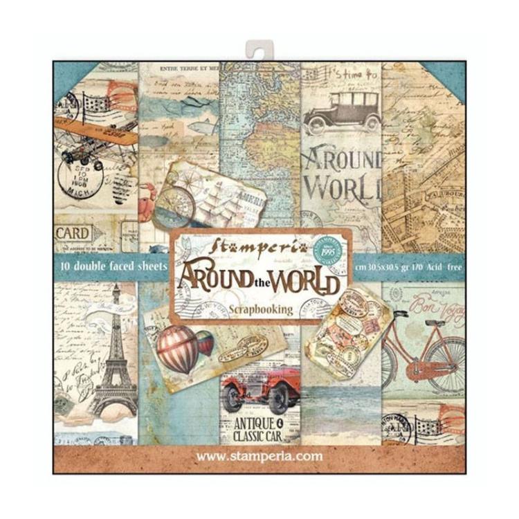 Stamperia 12x12 Paper Pad Around the world