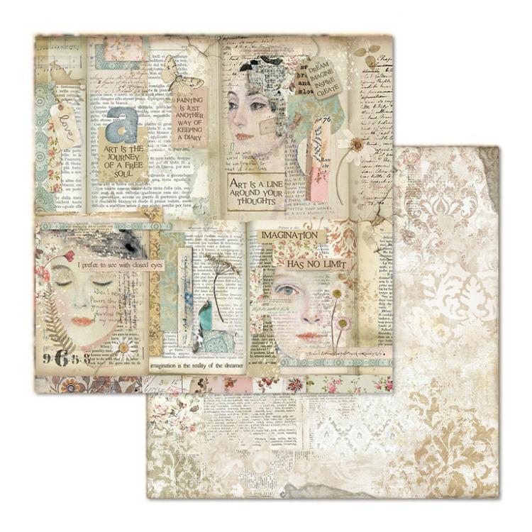 Stamperia 12x12 Paper Pad Imagine #SBBXL04