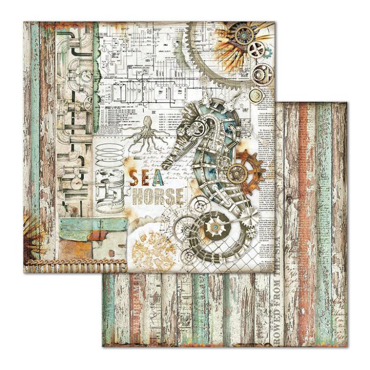 Stamperia 12x12 Paper Pad Mechanical Sea World #SBBL64