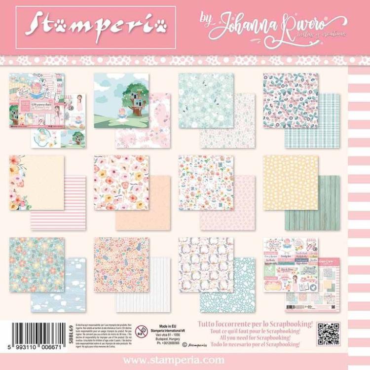 Stamperia 12x12 Paper Pad Mi Primera Ilusion Girl #SBBL69