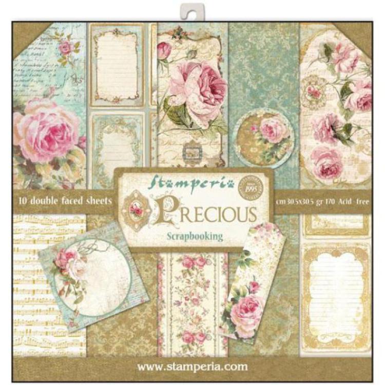 Stamperia 12x12 Paper Pad Precious #SBBL24