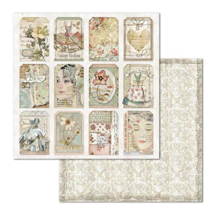 Stamperia 12x12 Paper Set Image Tag #SBB671