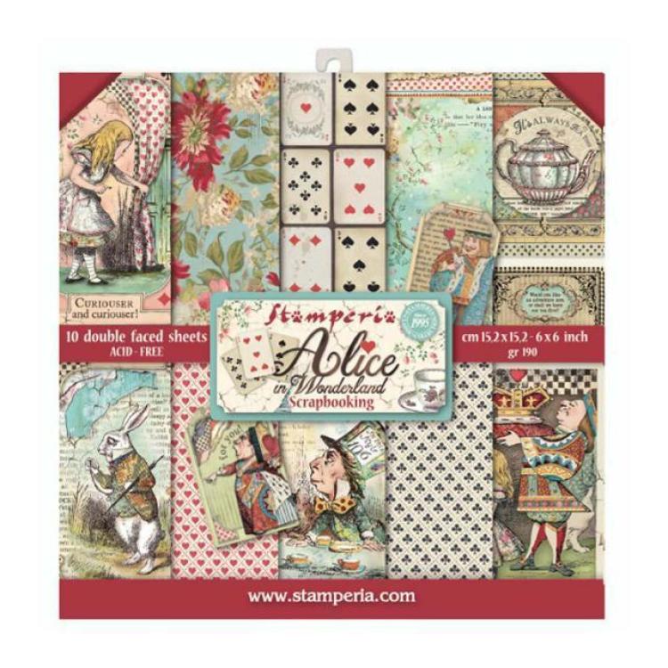 Stamperia 6x6 Paper Pad Alice #SBBXS03