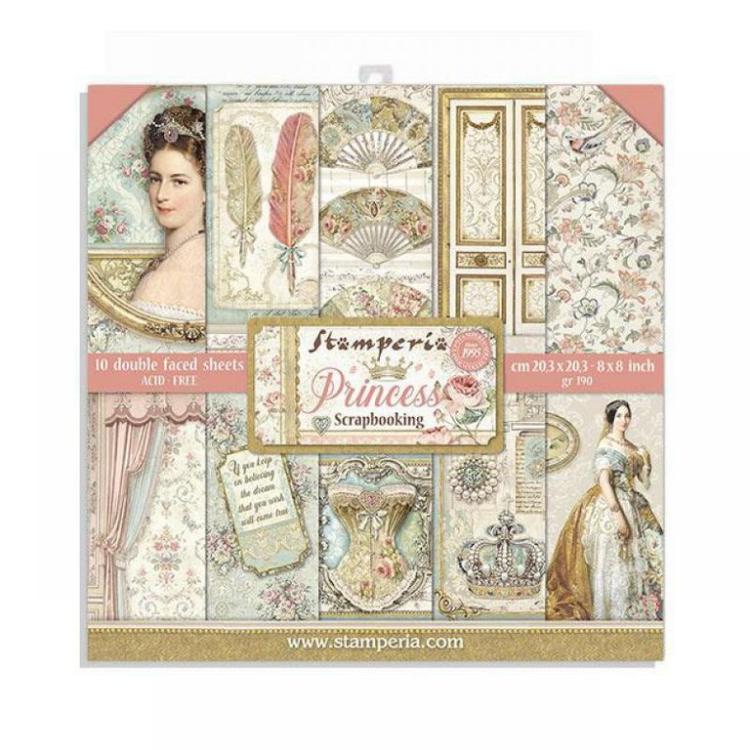 SBBS18 Stamperia 8x8 Paper Pad Princess