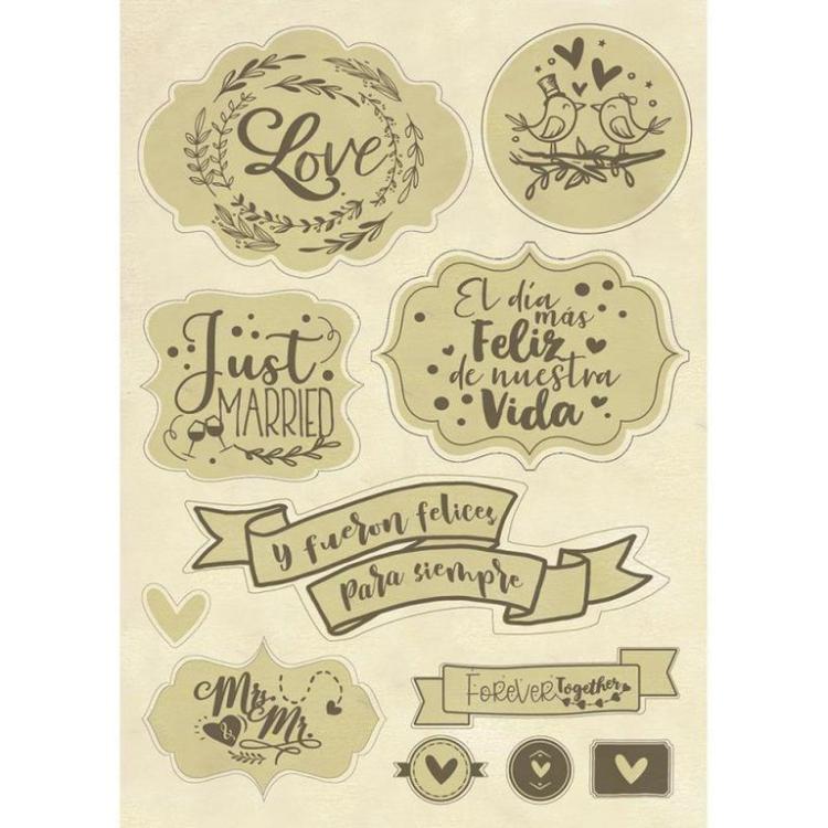 Stamperia A6 Wooden Shapes Love Story #613