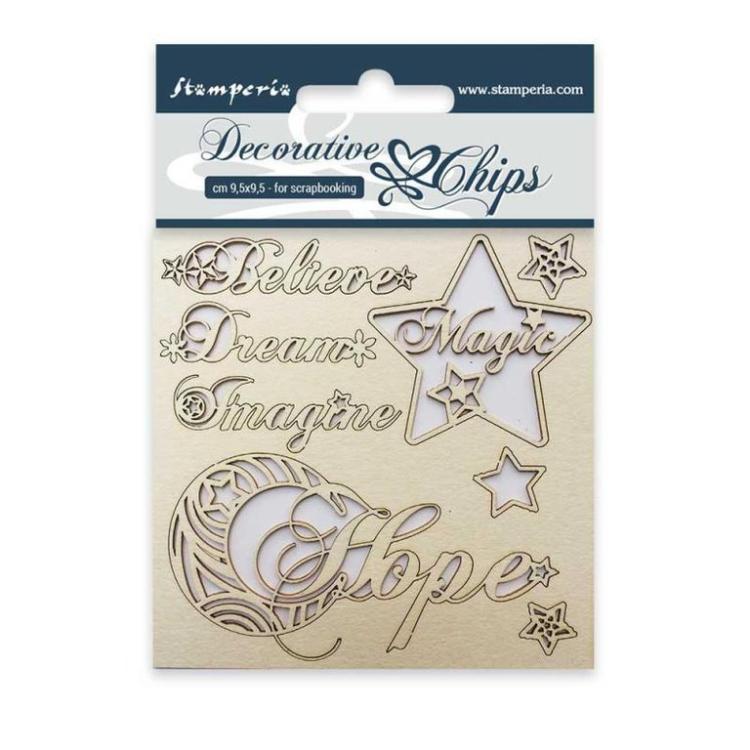 SALE Stamperia Decorative Chips Hope #04