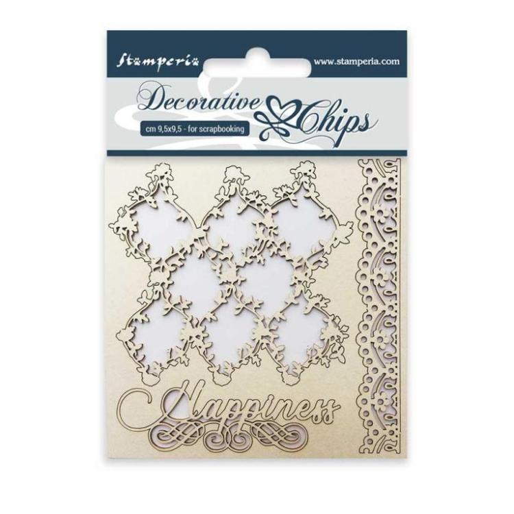 SALE Stamperia Decorative Chips Lace and Border #07