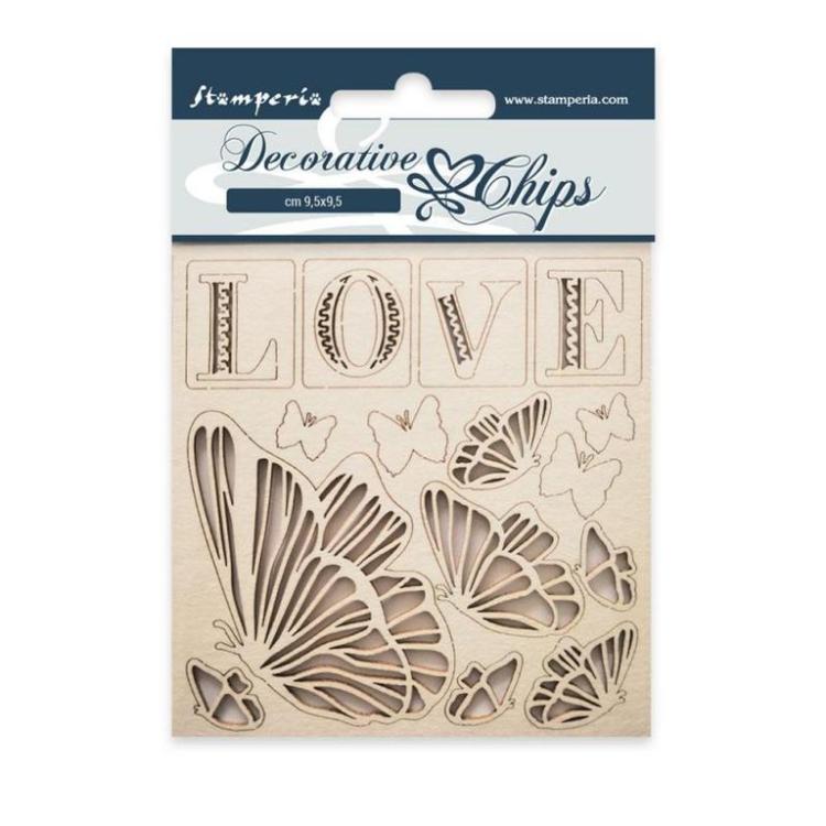 SALE Stamperia Decorative Chips Love #20