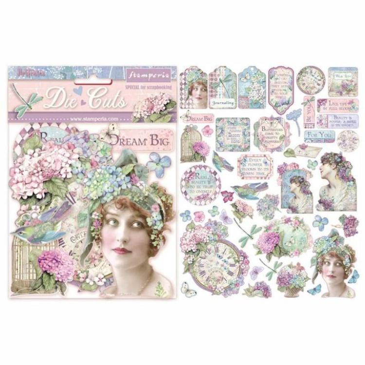 Stamperia Die Cuts Assorted Hortensia #13