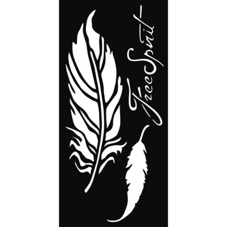 Stamperia Media Stencil Feathers #07