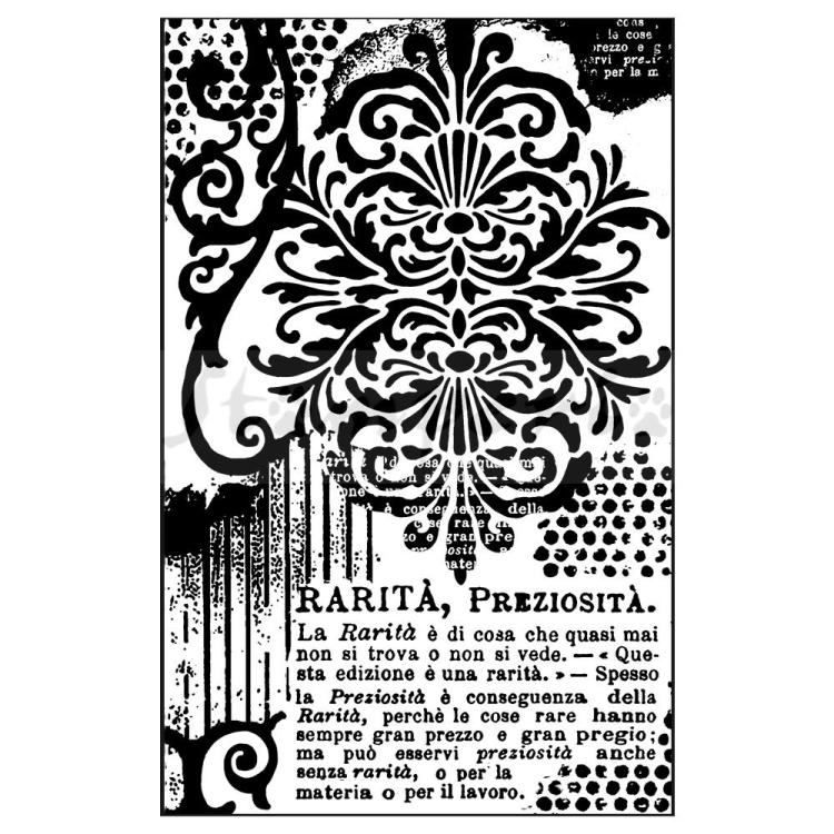 Stamperia Rubber Stamp Decoration with Writings