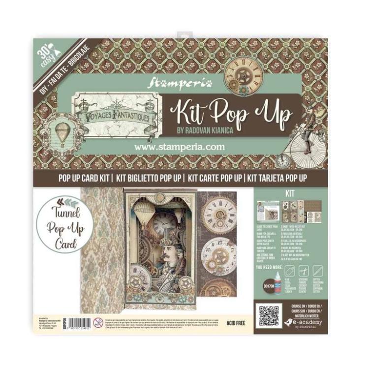 Stamperia Tunnel Pop Up Kit Voyages Fantastiques