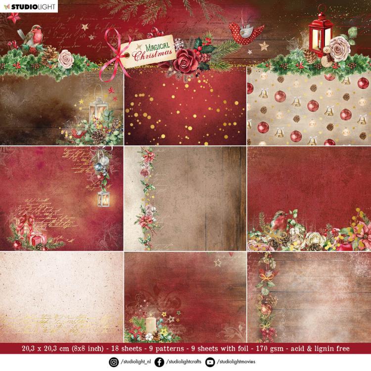 Studio Light 8x8 Paper Pad Magical Christmas #102