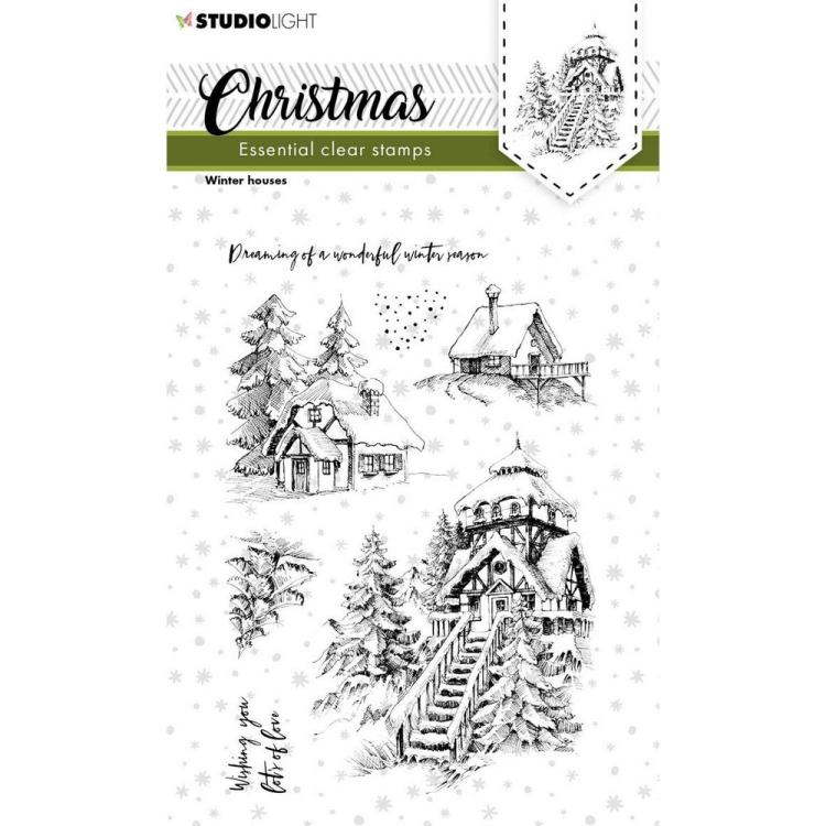 Studio Light Clear Stamp Christmas Winter Houses Essential #244