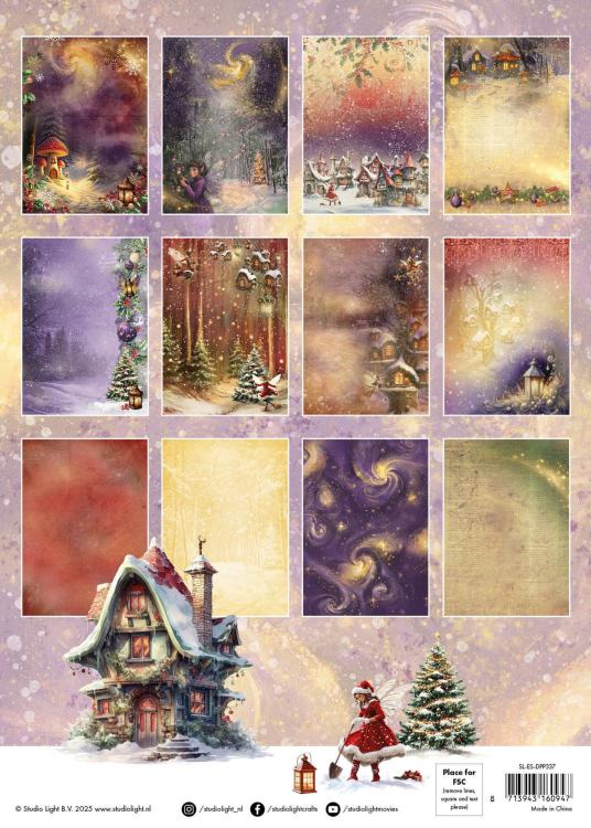 Studio Light Fairy Christmas A4 Christmas Designer Paper Pad