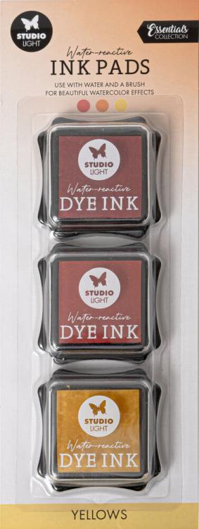 Studio Light Ink Pads Water-Reactive Yellows 3 pcs