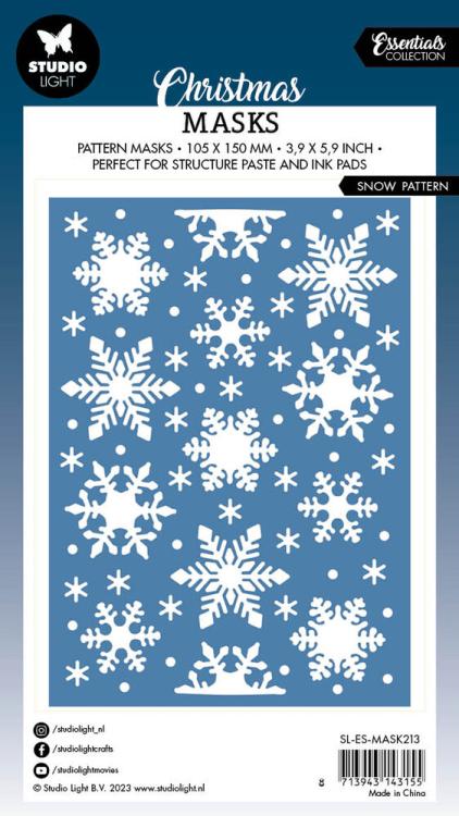 Studio Light Snow Pattern Christmas Essentials Mask #213