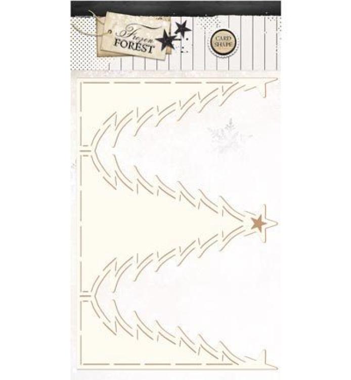 SALE StudioLight Frozen Forest Card Shape Stencil nr.04