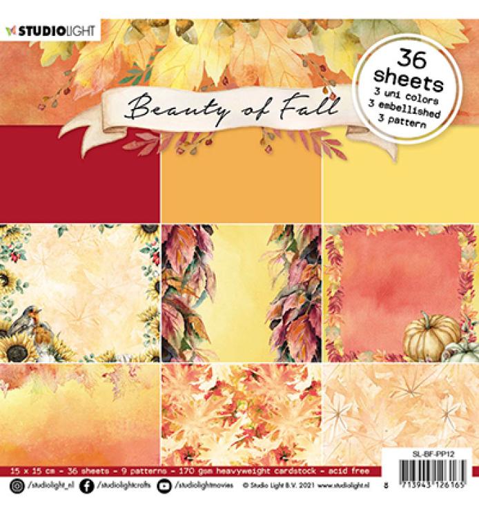 Studio Light 6x6 Inch Paper Pad Beauty of Fall #12